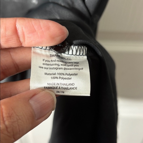 Swannies Deer Antler Print Golf Polo Size XL Black Casual Work Sporty Neutral - Picture 5 of 7